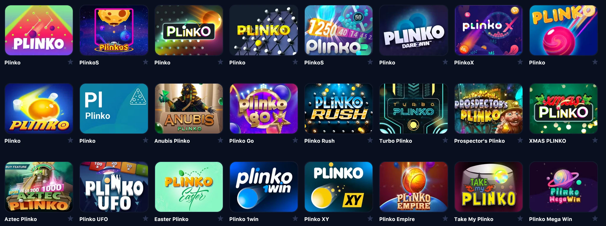 Plinko Casino Game Tiekėjų ir variantų sąrašas